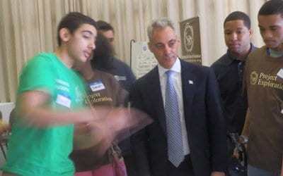 Students Lean In to Engineering with Mayor Emanuel and Facebook COO