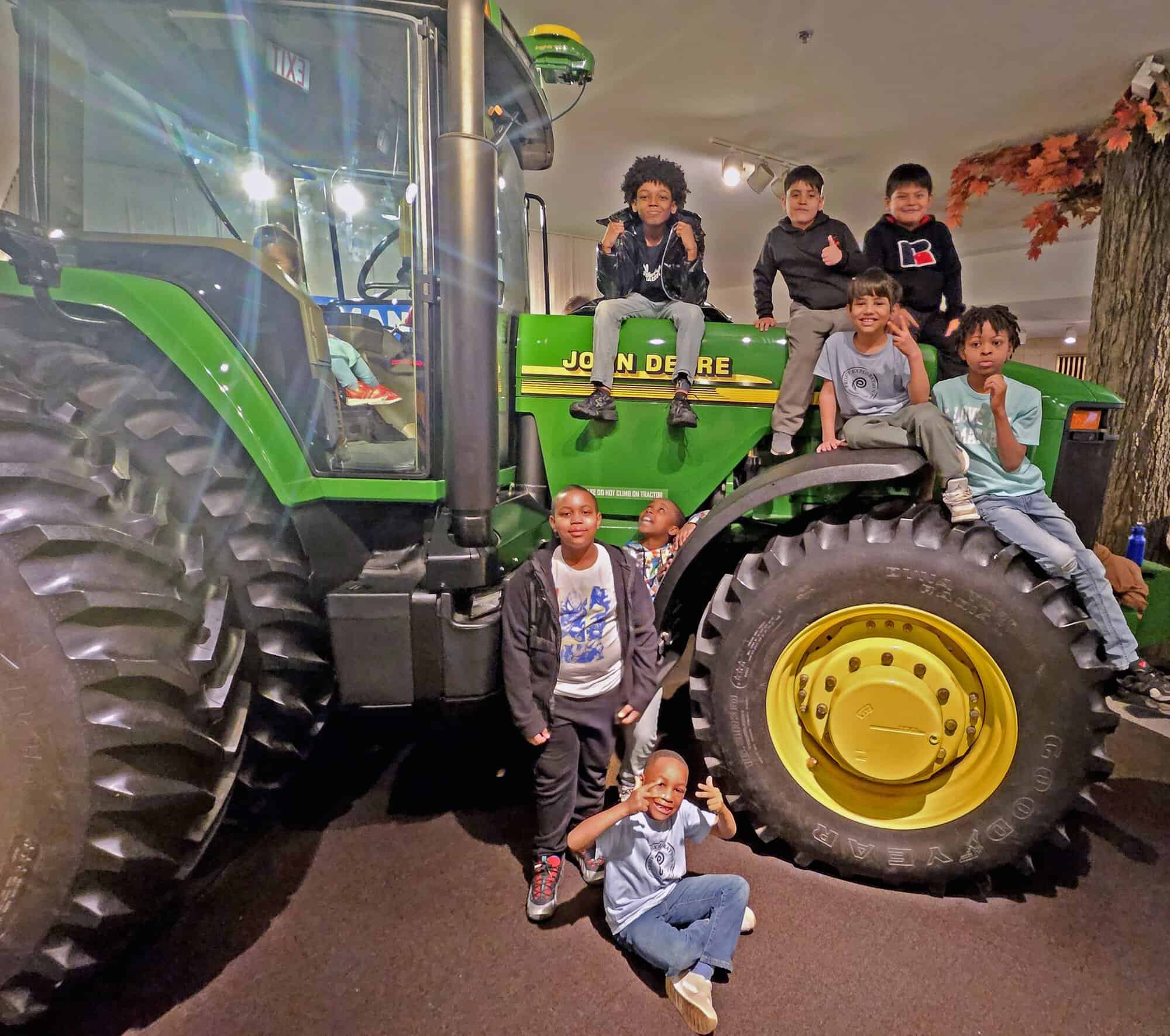 group of PE kids on the playground
